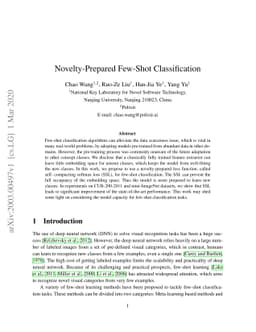 Novelty-Prepared Few-Shot Classification