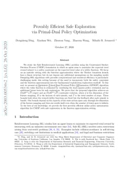 Provably Efficient Safe Exploration via Primal-Dual Policy Optimization