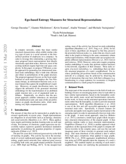 Ego-based Entropy Measures for Structural Representations