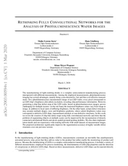Rethinking Fully Convolutional Networks for the Analysis of
  Photoluminescence Wafer Images