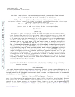 PSF--NET: A Non-parametric Point Spread Function Model for Ground Based
  Optical Telescopes