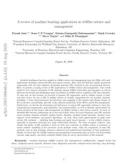 A review of machine learning applications in wildfire science and
  management