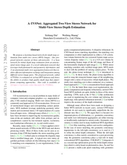 A-TVSNet: Aggregated Two-View Stereo Network for Multi-View Stereo Depth
  Estimation