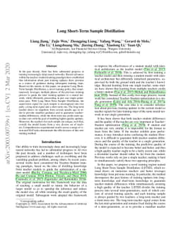 Long Short-Term Sample Distillation