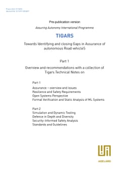 Towards Identifying and closing Gaps in Assurance of autonomous Road
  vehicleS -- a collection of Technical Notes Part 1