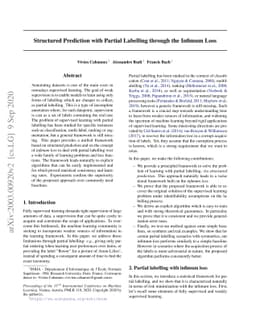 Structured Prediction with Partial Labelling through the Infimum Loss