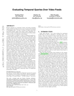 Evaluating Temporal Queries Over Video Feeds
