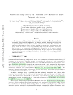 Almost-Matching-Exactly for Treatment Effect Estimation under Network
  Interference