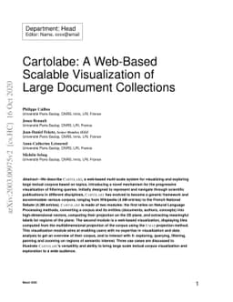 Cartolabe: A Web-Based Scalable Visualization of Large Document
  Collections