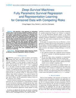 Deep Survival Machines: Fully Parametric Survival Regression and
  Representation Learning for Censored Data with Competing Risks