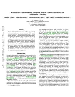 RandomNet: Towards Fully Automatic Neural Architecture Design for
  Multimodal Learning