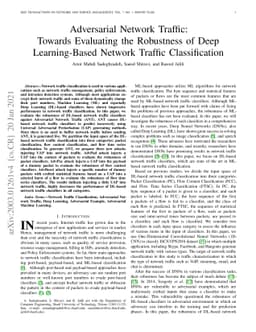 Adversarial Network Traffic: Towards Evaluating the Robustness of Deep
  Learning-Based Network Traffic Classification
