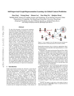 Self-Supervised Graph Representation Learning via Global Context
  Prediction