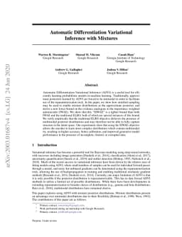 Automatic Differentiation Variational Inference with Mixtures