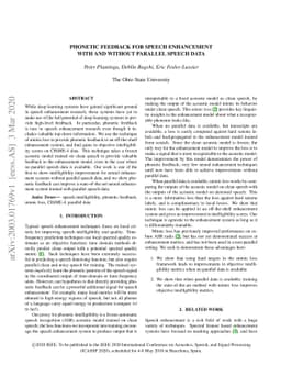 Phonetic Feedback for Speech Enhancement With and Without Parallel
  Speech Data