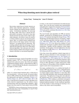 When deep denoising meets iterative phase retrieval