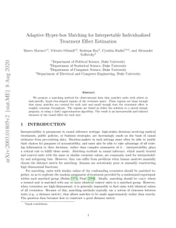 Adaptive Hyper-box Matching for Interpretable Individualized Treatment
  Effect Estimation