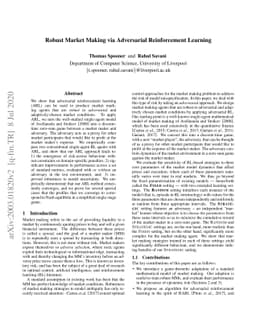 Robust Market Making via Adversarial Reinforcement Learning