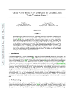 Odds-Ratio Thompson Sampling to Control for Time-Varying Effect