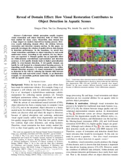 Reveal of Domain Effect: How Visual Restoration Contributes to Object
  Detection in Aquatic Scenes