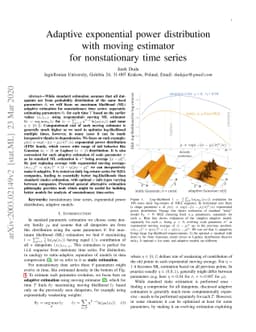 Adaptive exponential power distribution with moving estimator for
  nonstationary time series