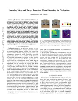 Learning View and Target Invariant Visual Servoing for Navigation