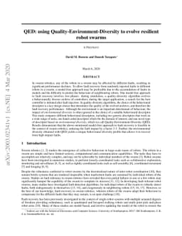 QED: using Quality-Environment-Diversity to evolve resilient robot
  swarms