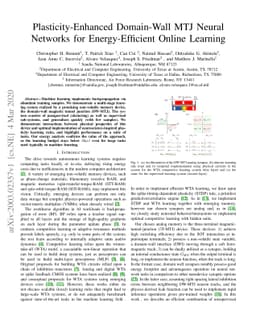 Plasticity-Enhanced Domain-Wall MTJ Neural Networks for Energy-Efficient
  Online Learning