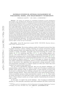 Bayesian System ID: Optimal management of parameter, model, and
  measurement uncertainty