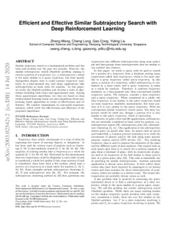 Efficient and Effective Similar Subtrajectory Search with Deep
  Reinforcement Learning