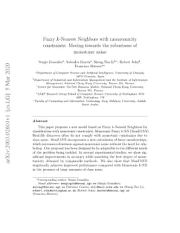 Fuzzy k-Nearest Neighbors with monotonicity constraints: Moving towards
  the robustness of monotonic noise