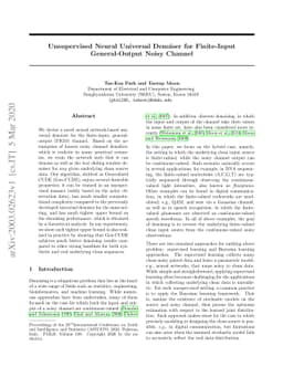 Unsupervised Neural Universal Denoiser for Finite-Input General-Output
  Noisy Channel