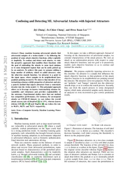 Confusing and Detecting ML Adversarial Attacks with Injected Attractors