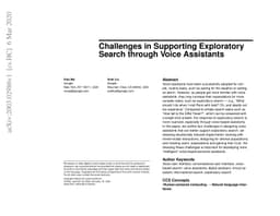 Challenges in Supporting Exploratory Search through Voice Assistants