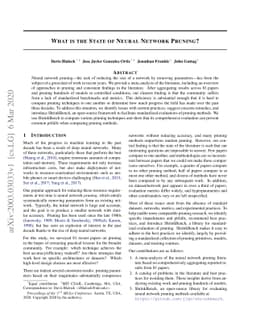 What is the State of Neural Network Pruning?