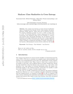 SimLoss: Class Similarities in Cross Entropy