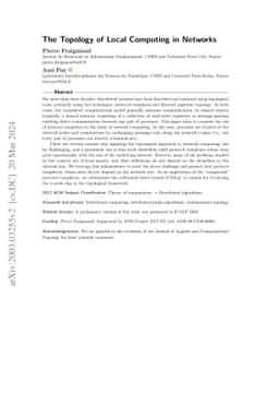 The Topology of Local Computing in Networks