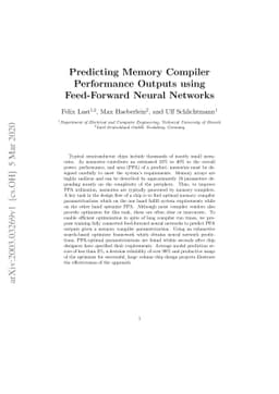 Predicting Memory Compiler Performance Outputs using Feed-Forward Neural
  Networks