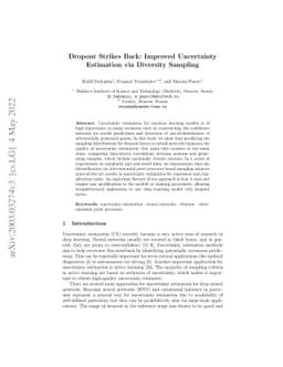 Dropout Strikes Back: Improved Uncertainty Estimation via Diversity
  Sampling