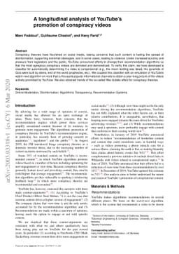 A Longitudinal Analysis of YouTube's Promotion of Conspiracy Videos