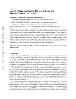 Image Encryption Using Elliptic Curves and Rossby/Drift Wave Triads
