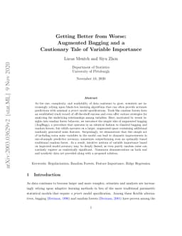 Getting Better from Worse: Augmented Bagging and a Cautionary Tale of
  Variable Importance