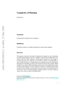 Complexity of Planning