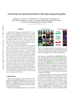 Transferring Cross-domain Knowledge for Video Sign Language Recognition