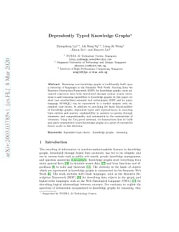 Dependently Typed Knowledge Graphs