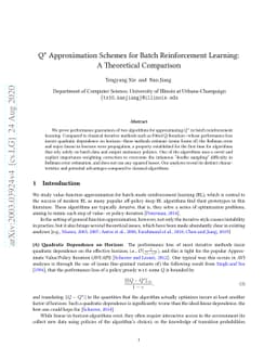 Q* Approximation Schemes for Batch Reinforcement Learning: A Theoretical
  Comparison