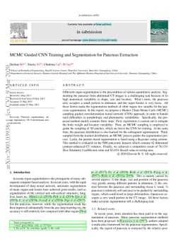 MCMC Guided CNN Training and Segmentation for Pancreas Extraction