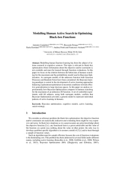 Modelling Human Active Search in Optimizing Black-box Functions