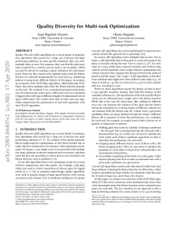Quality Diversity for Multi-task Optimization