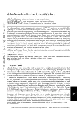 Online Tensor-Based Learning for Multi-Way Data